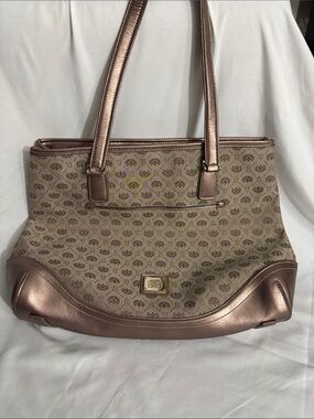 Beige and Rose Gold Tote